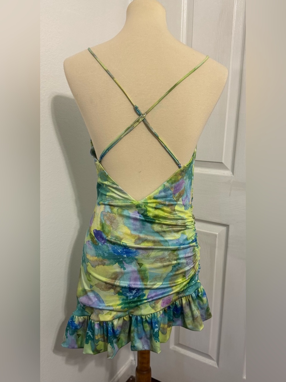 Free People For Love & Lemons Aster Mini Dress Sexy Party Cocktail Fitted NWT Sm - Picture 3 of 12